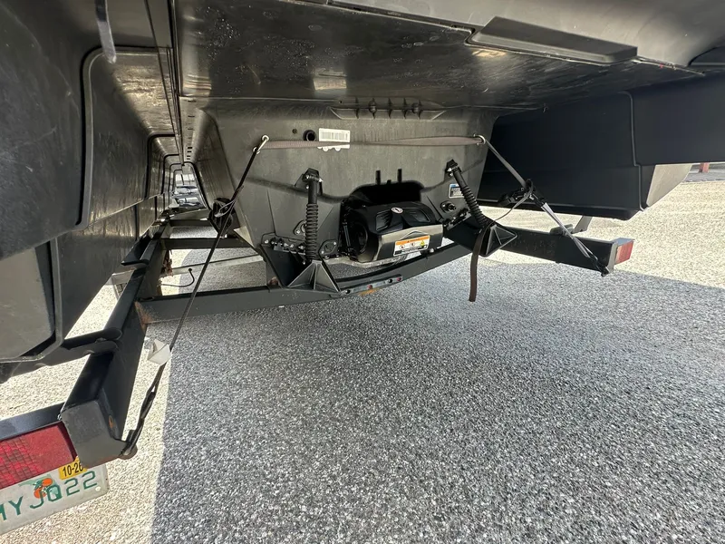 Slide: The Image of Underside of a 2023 Sea-Doo 21 SWITCH SPORT on a trailer. - 11