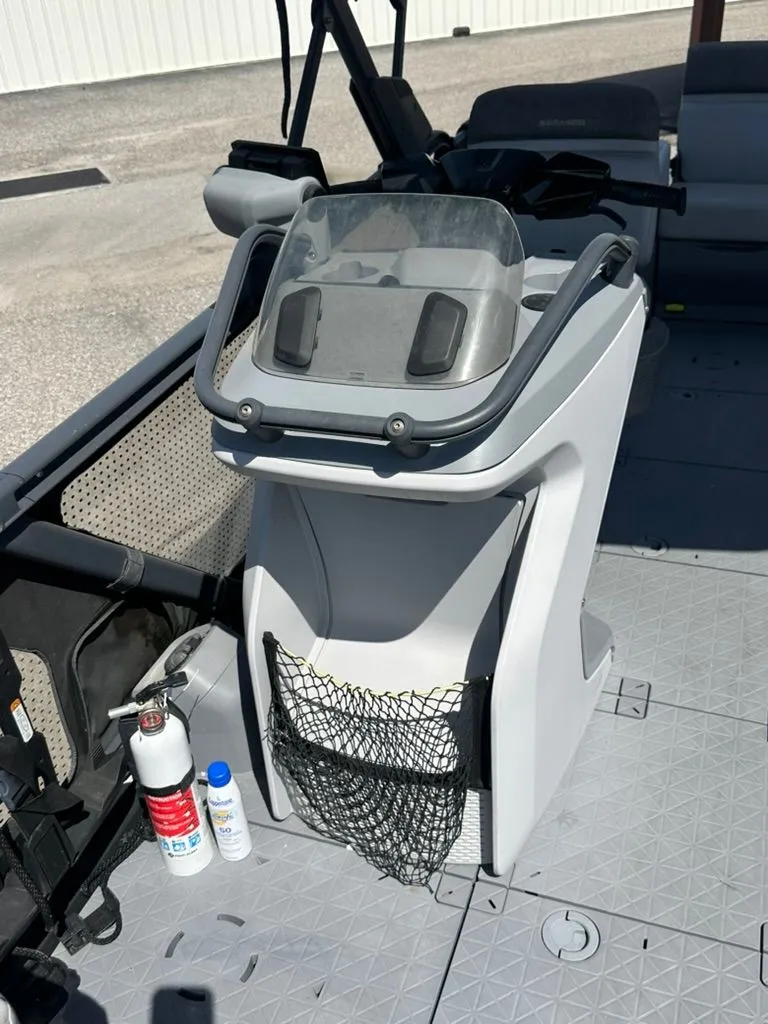 Slide: The Image of The image shows the helm of a 2023 Sea-Doo 21 SWITCH SPORT. - 40