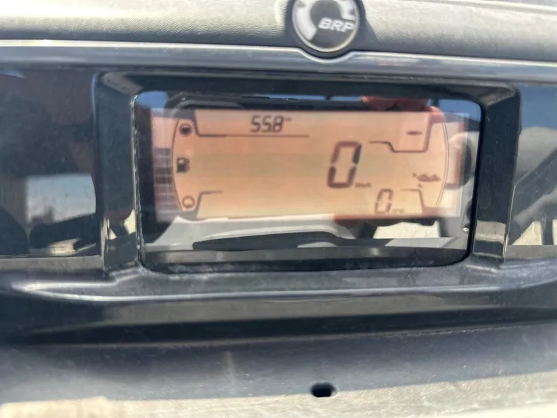 Slide: The Image of Dashboard of a Sea-Doo 21 SWITCH SPORT with a digital display. - 46
