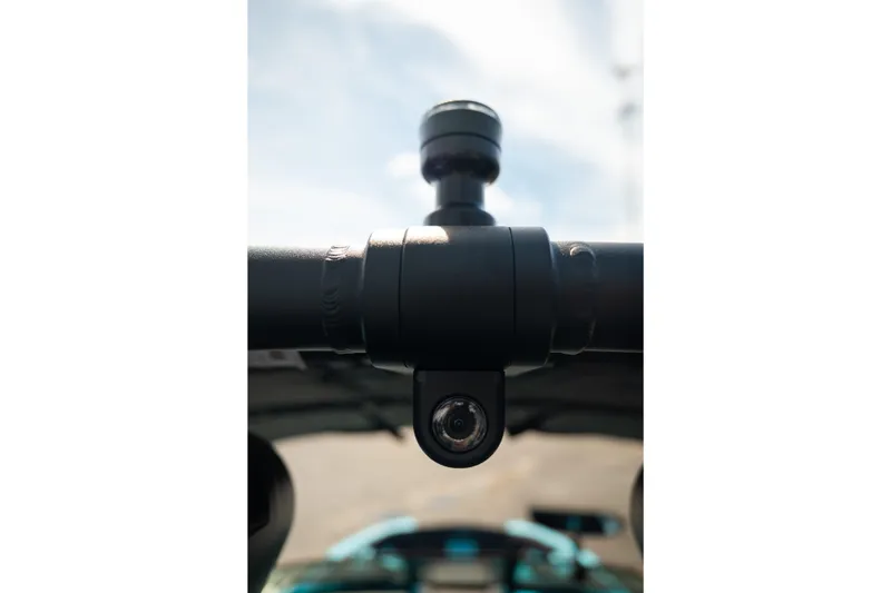 Slide: The Image of Close-up of a camera on a 2026 MasterCraft XT24 boat. - 33