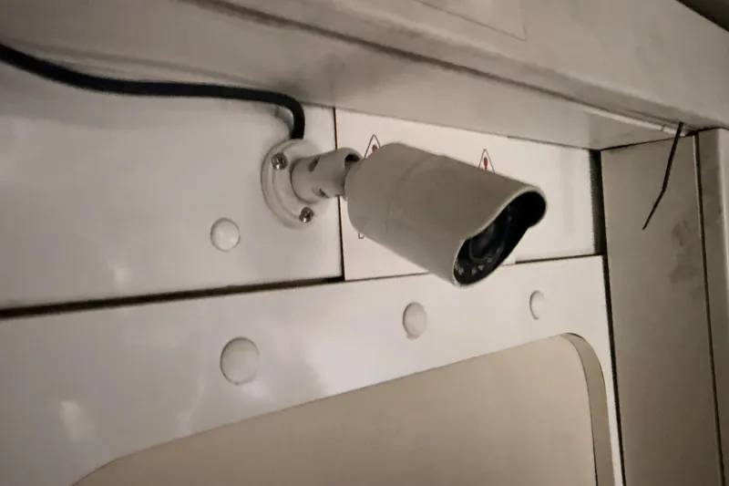 Slide: The Image of Security camera installed on a 2007 Viking Princess 54 Flybridge yacht. - 102