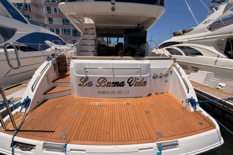 Slide: The Image of Luxury 2007 Viking Princess 54 Flybridge yacht docked at Marina del Rey, CA. - 9