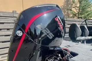 Slide: The Image of 2026 Tracker Targa V-19 Combo boat with powerful outboard motor. - 3