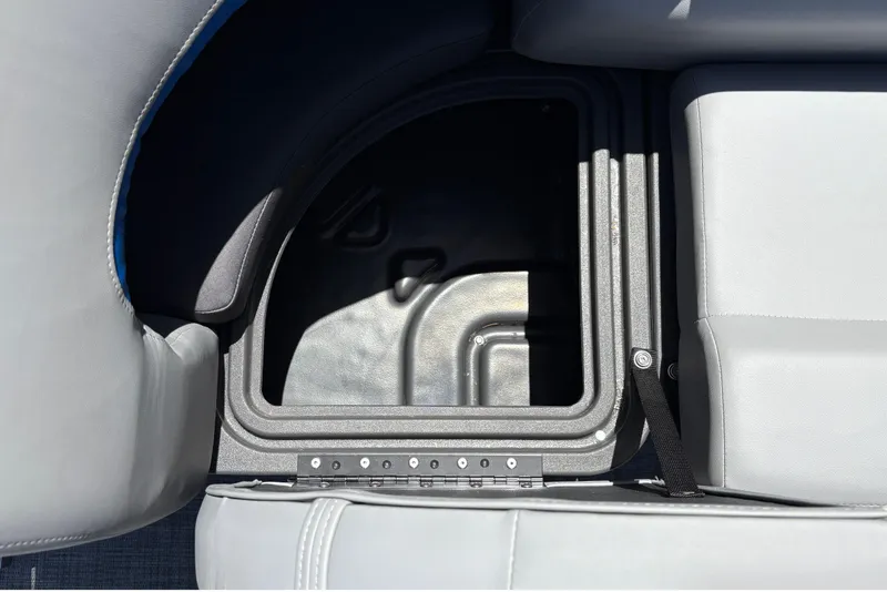 Slide: The Image of Storage compartment on 2026 Sun Tracker Party Barge 22 XP3 pontoon boat. - 41