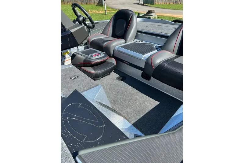 Slide: The Image of 2025 Ranger Z518 Cup-Equipped boat interior with sleek seating and modern design. - 4