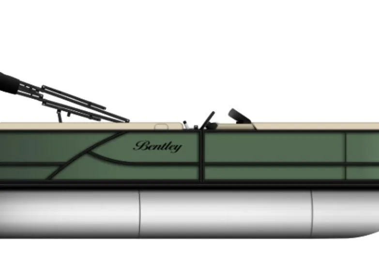 The Image of 2026 Bentley Pontoons LE 180 CR, green exterior, side view, sleek design. - 0