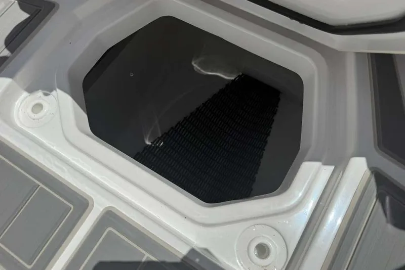 Slide: The Image of Storage compartment of 2026 Monterey Elite 30 OB boat, featuring sleek design and durable materials. - 55
