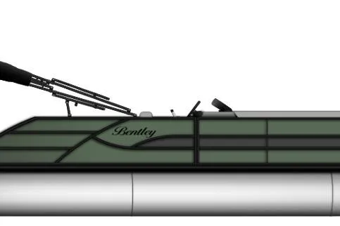 The Image of 2026 Bentley Pontoons Legacy 243 Swingback, sleek design with green accents and modern features. - 1