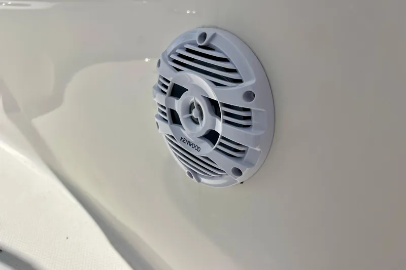 Slide: The Image of Kenwood speaker on 2016 Robalo R222 Center Console boat. - 20
