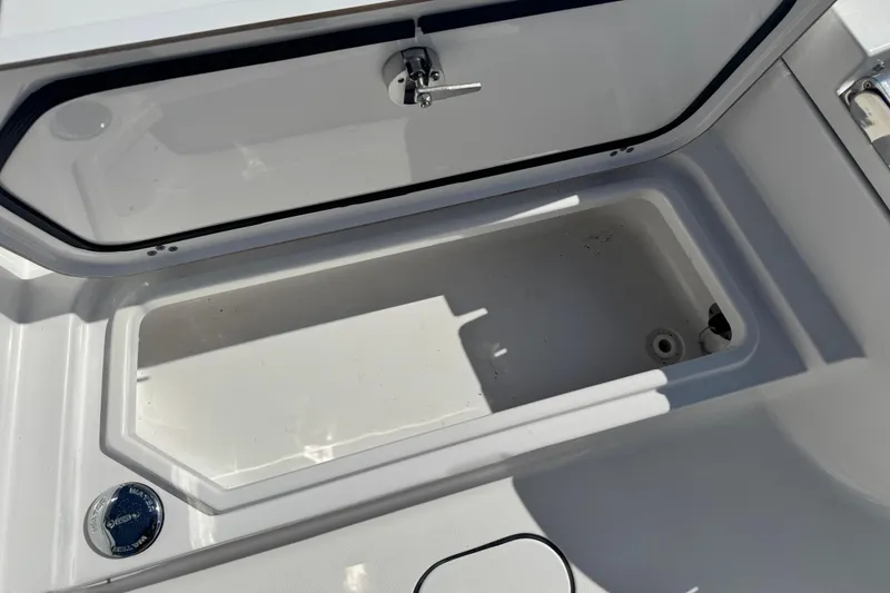 Slide: The Image of Open storage compartment on a 2021 Sportsman Masters 267 Bay Boat. - 37