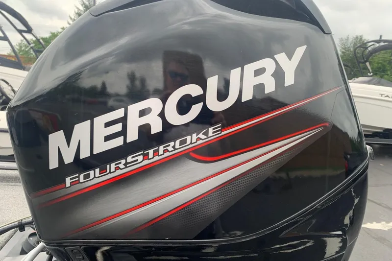 Slide: The Image of Mercury FourStroke engine on 2016 Tracker Pro Team 175 TXW boat. - 12