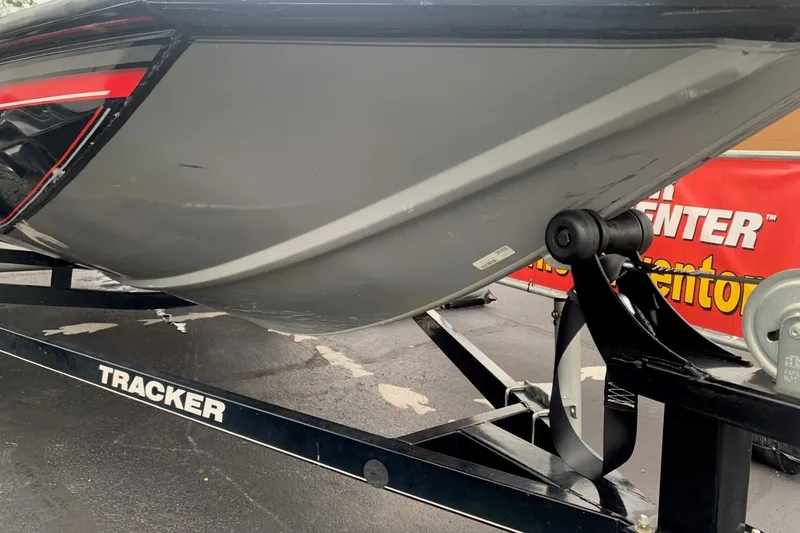 Slide: The Image of 2016 Tracker Pro Team 175 TXW boat on trailer, close-up view. - 6