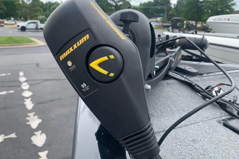 Slide: The Image of Close-up of Maxxum trolling motor on 2016 Tracker Pro Team 175 TXW boat. - 8