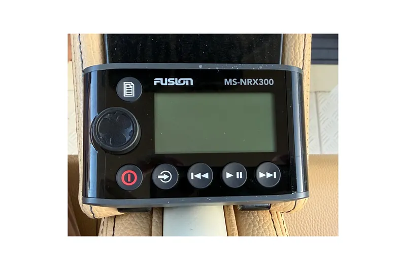 Slide: The Image of Fusion MS-NRX300 marine stereo controller on 2014 Latitude Powerboats 28 CC. - 20