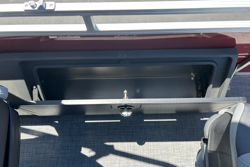 Slide: The Image of Storage compartment on 2026 Sun Tracker Sportfish 24 XP3 boat, featuring sleek design and ample space. - 38