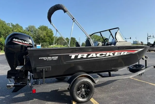 Slide: The Image of 2026 Tracker Pro Guide V-175 WT boat with Mercury engine on trailer. - 6