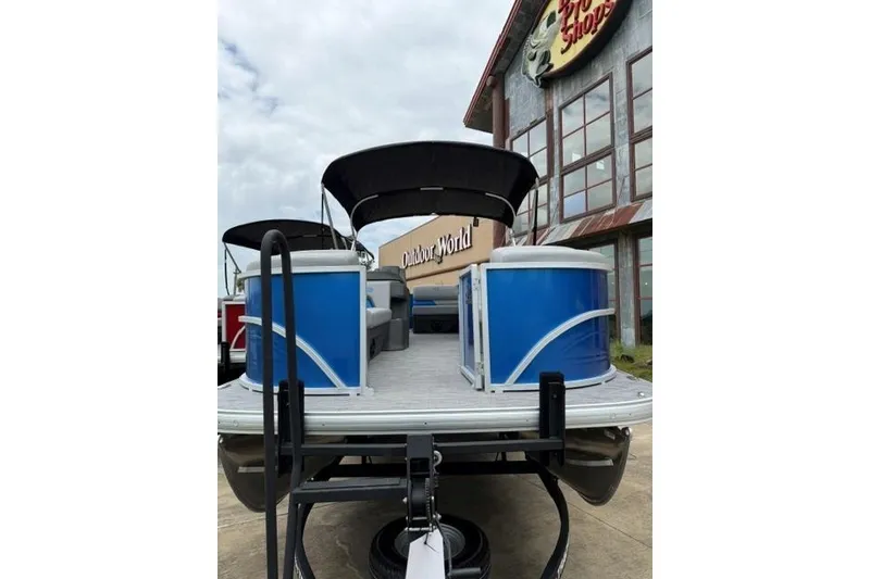 Slide: The Image of 2026 Sun Tracker Party Barge 20 DLX pontoon boat at Outdoor World store. - 12