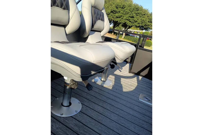 Slide: The Image of 2026 Ranger 223FC boat seats with sleek design and comfortable upholstery. - 2