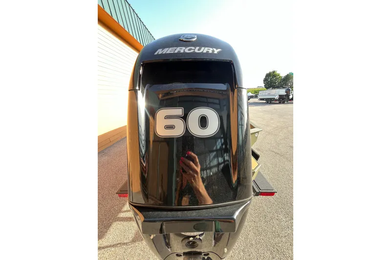 Slide: The Image of 2026 Tracker Grizzly 1756 T Marsh with Mercury 60 horsepower outboard motor. - 4
