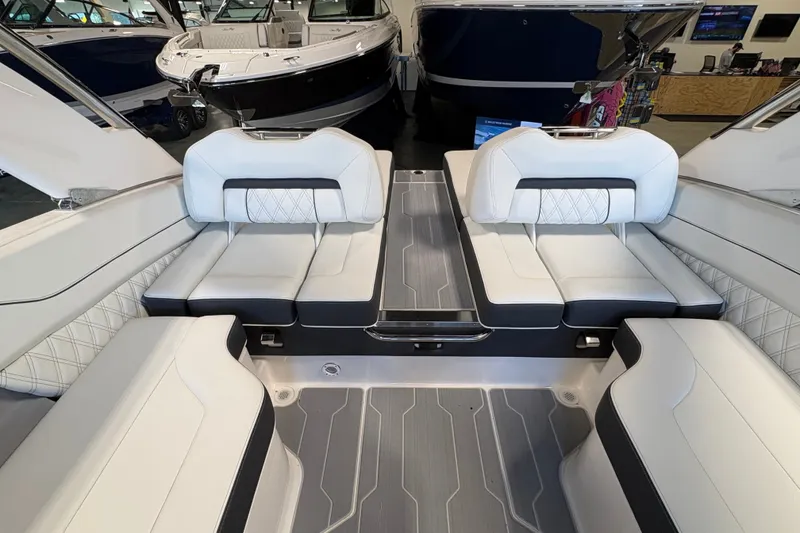 Slide: The Image of Luxurious interior of 2027 Regal LS6 boat with elegant seating and modern design. - 20