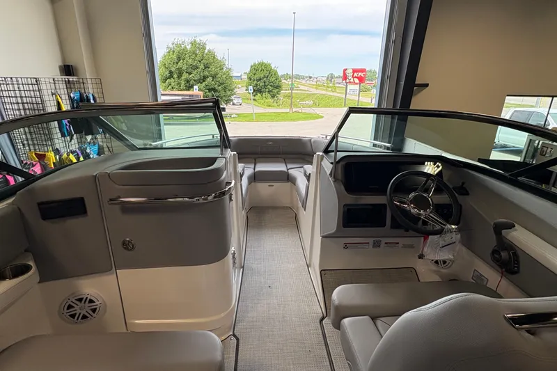 Slide: The Image of Interior of a 2027 Regal LS6 boat, showcasing sleek design and modern features. - 16