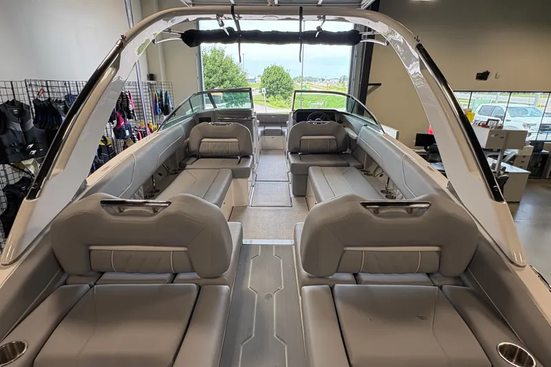 Slide: The Image of Luxurious 2027 Regal LS6 boat interior with spacious seating and modern design. - 20