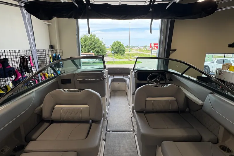 Slide: The Image of Interior of a 2027 Regal LS6 boat with luxurious seating and modern design. - 17