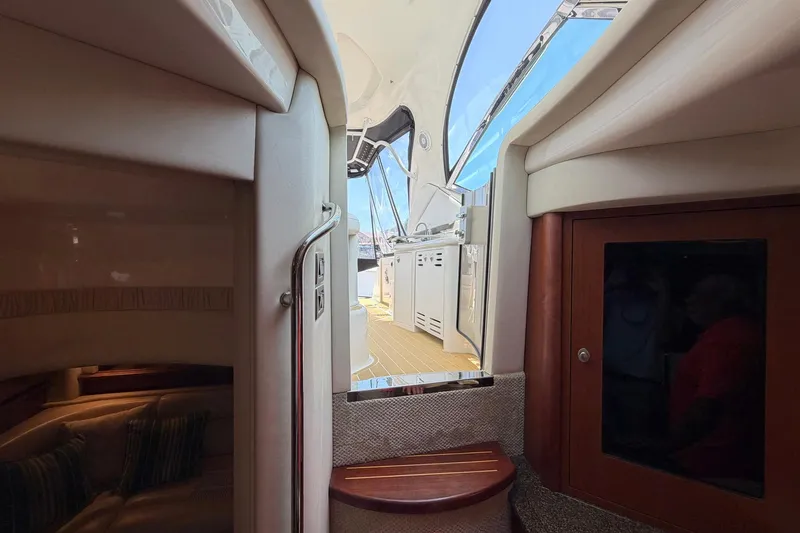 Slide: The Image of Interior view of 2007 Sea Ray 44 Sundancer yacht, showcasing cabin and deck access. - 34