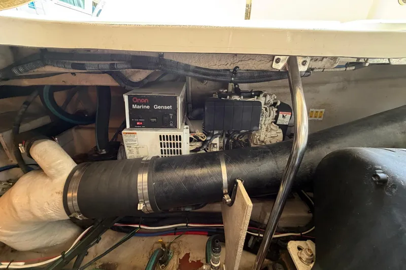 Slide: The Image of Engine room of 2007 Sea Ray 44 Sundancer with Onan Marine Genset. - 38