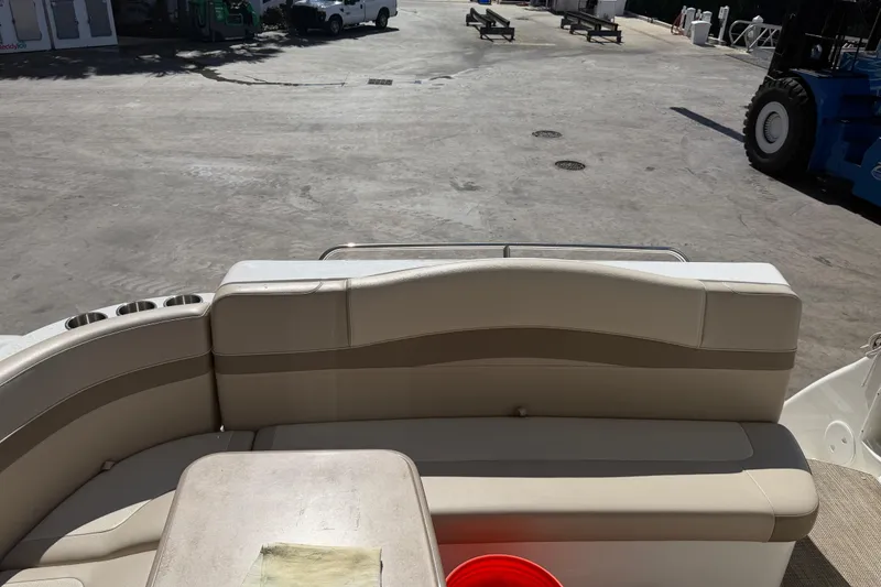 Slide: The Image of Rear seating area of a 2016 Performance Cruiser Formula 40 boat, dockside view. - 39