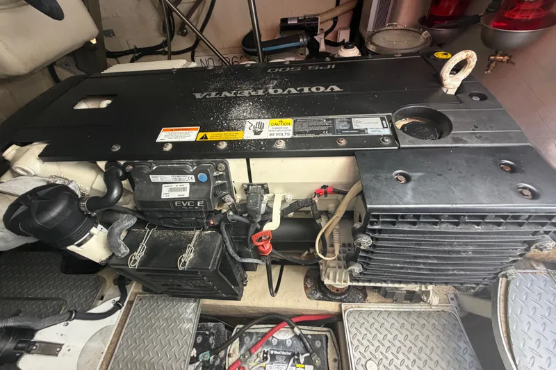 Slide: The Image of Engine compartment of a 2016 Performance Cruiser Formula 40 with Volvo Penta IPS 500. - 67