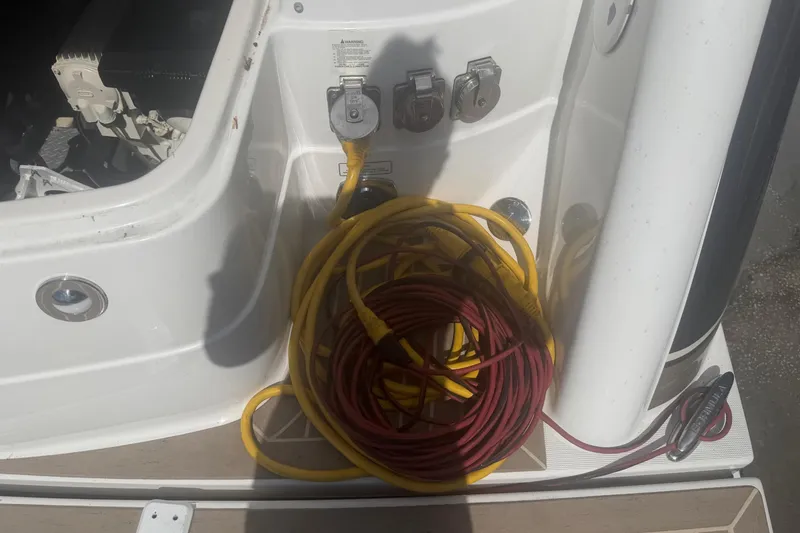 Slide: The Image of 2016 Formula 40 Performance Cruiser with coiled power cables on deck. - 84