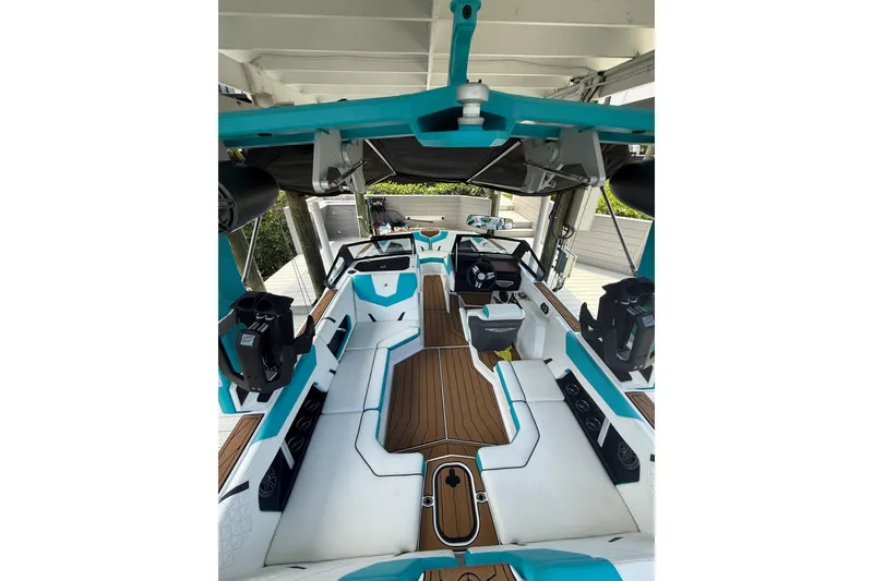 Slide: The Image of 2024 Nautique Super Air Nautique GS20 interior with sleek design and modern features. - 5