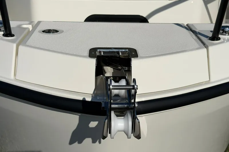 Slide: The Image of 2025 Bayliner Trophy T23 Pilothouse anchor system detail. - 2