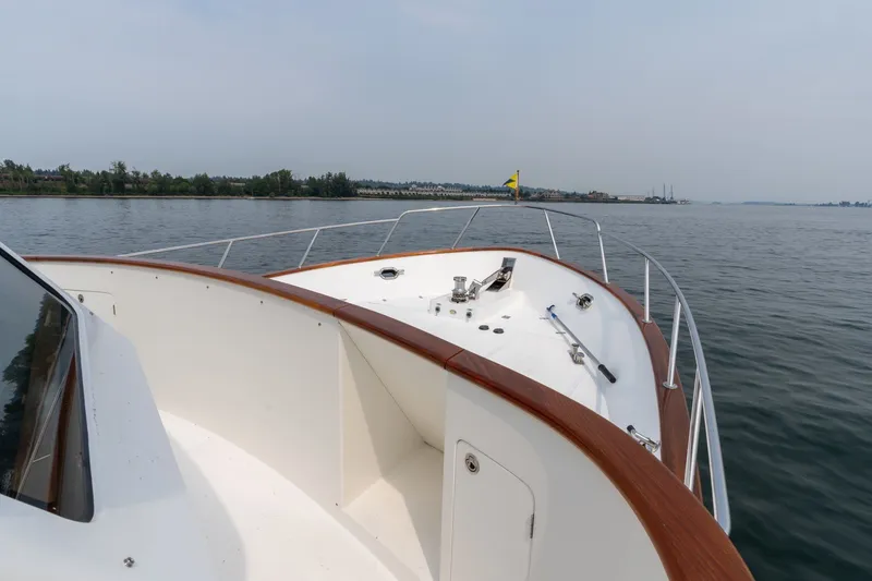 Slide: The Image of 2009 Outer Reef Yachts Motor Yacht bow view on calm waters. - 37