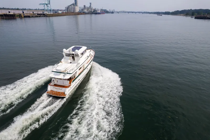Slide: The Image of 2009 Outer Reef Yachts motor yacht cruising on open water. - 55
