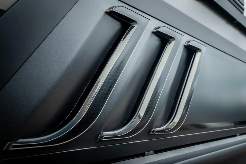 Slide: The Image of Close-up of Viaggio Diamante UWA 26's sleek chrome detailing, 2026 model. - 6