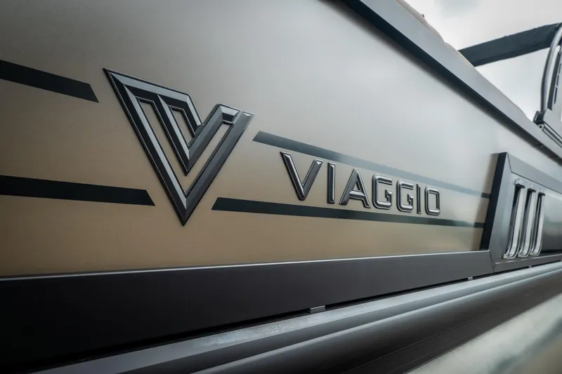 Slide: The Image of Close-up of 2026 Viaggio Diamante UWA 26 logo on boat exterior. - 7