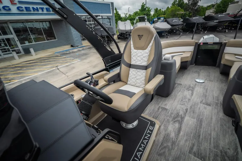 Slide: The Image of Luxurious interior of 2026 Viaggio D26U boat with plush seating and modern design. - 19