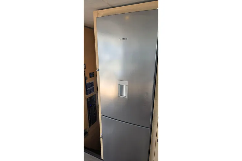 Slide: The Image of Stainless steel refrigerator inside 2018 Fountaine Pajot Motor Yacht 44. - 25
