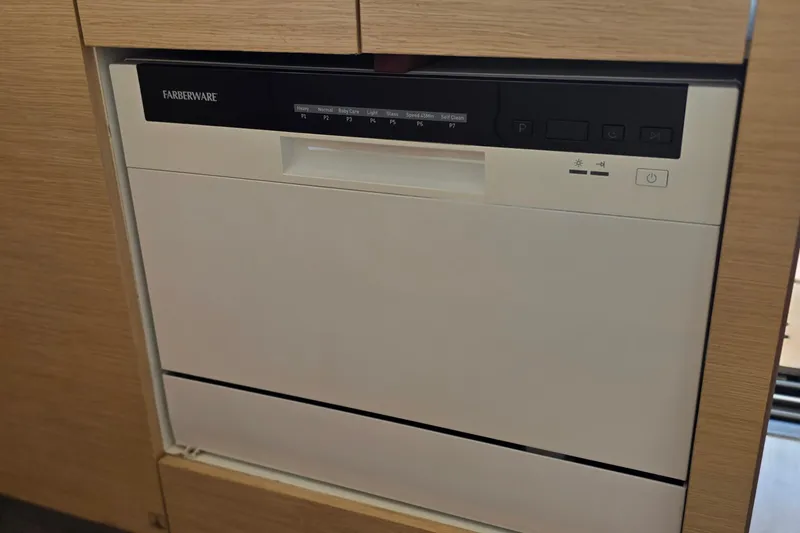 Slide: The Image of Built-in Farberware dishwasher on 2018 Fountaine Pajot Motor Yacht 44. - 27