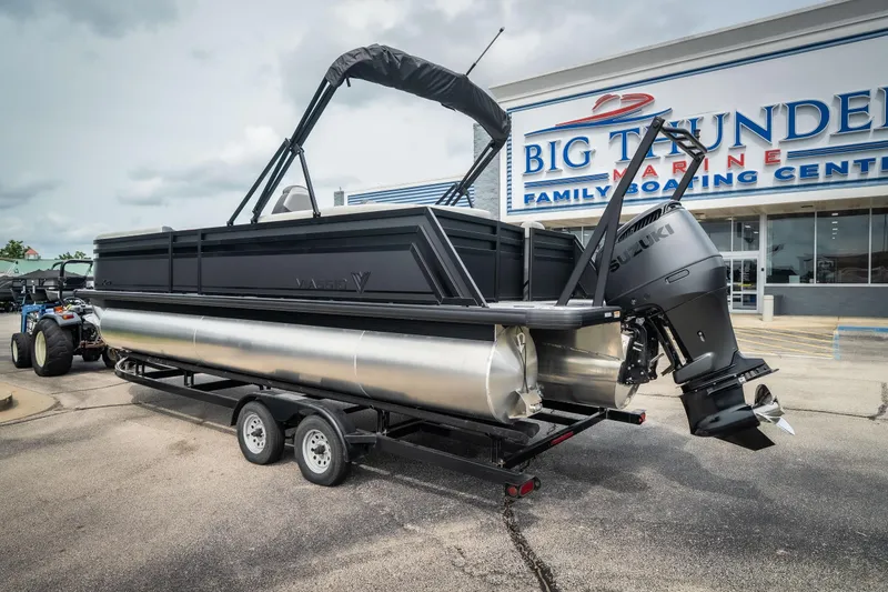 Slide: The Image of 2026 Viaggio Lago X-U 24 pontoon boat at Big Thunder Marine dealership. - 9