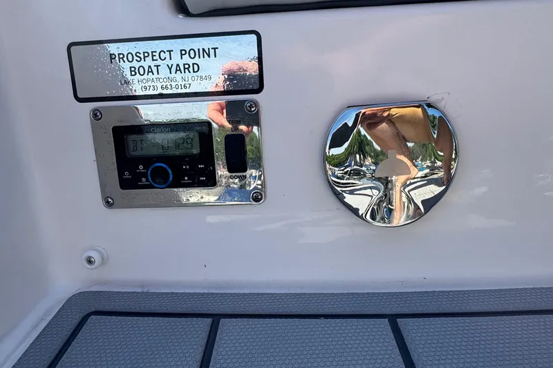 Slide: The Image of Control panel on a 2026 Chaparral SSX 4 boat at Prospect Point Boat Yard. - 11