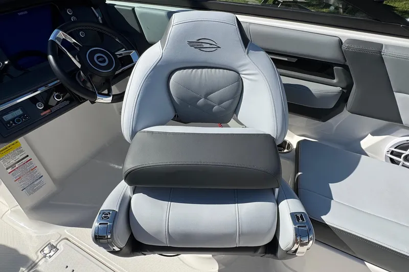 Slide: The Image of Luxury seating in 2026 Chaparral SSX 4 boat, featuring sleek design and premium materials. - 25