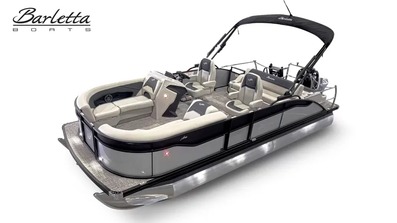 The Image of Barletta ARIA A22UC/TT 2027: Sleek pontoon boat with luxurious seating and modern design. - 1