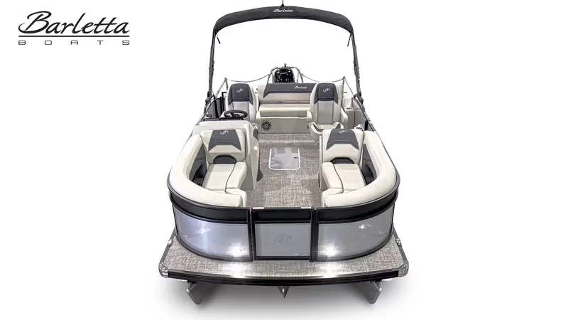 Slide: The Image of Barletta ARIA A22UC/TT 2027: Sleek pontoon boat with luxurious seating and modern design. - 6