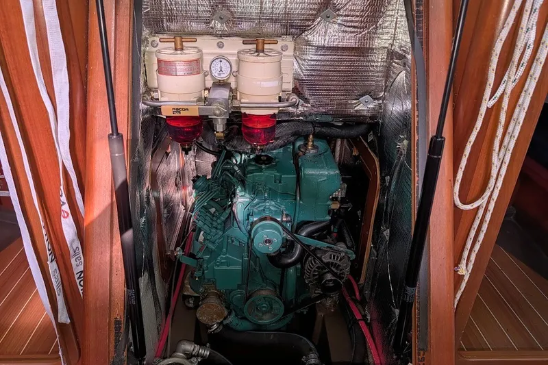 Slide: The Image of Engine compartment of a 2006 Grand Soleil 50 yacht, featuring Racor fuel filters. - 15