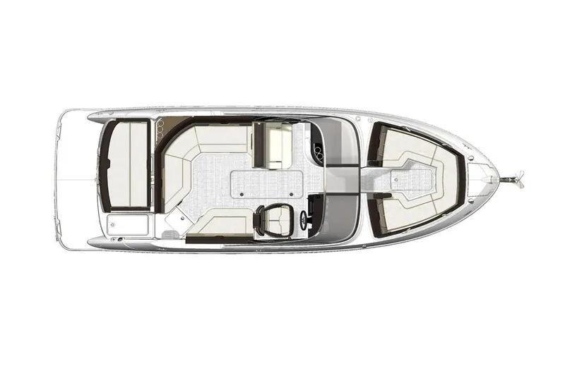 Slide: The Image of Manufacturer Provided Image: Top view layout of 2022 Sea Ray SLX 250 boat. - 49