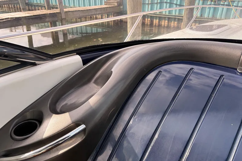 Slide: The Image of Interior detail of a 2000 Sunseeker Superhawk 34 yacht, showcasing sleek design elements. - 22