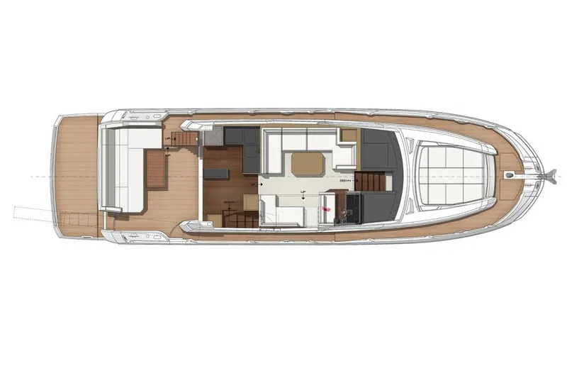 Slide: The Image of Manufacturer Provided Image: Top view layout of 2022 Prestige 520 S yacht interior. - 4